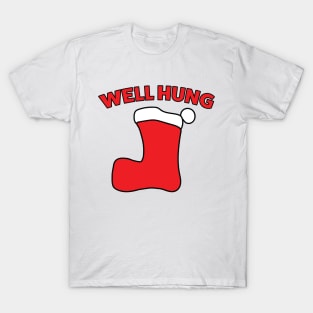 Well Hung Christmas Stocking T-Shirt